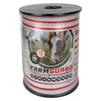 Лента для электропастуха FarmGuard красно-белая 13 мм / 200 м
