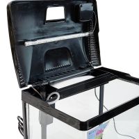 Аквариум Boyu EC-400 панорамный, 33 л, с фильтром и LED-лампой, черный