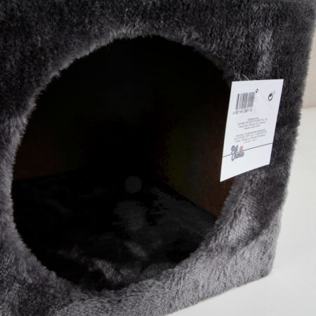 Когтеточка-домик 30х30х57 см, темно-серый