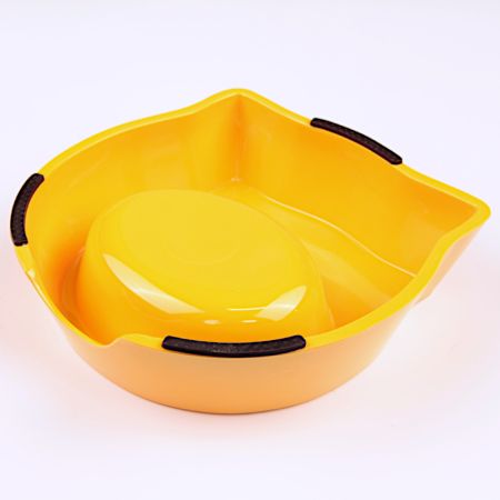 Миска для собак и кошек, 18x17.5x5 см, 270 мл, оранжевый