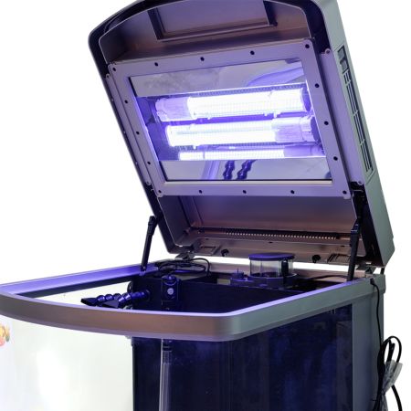 Аквариум Boyu Happy Family HS-60A панорамный, 128 л, с фильтром, УФ-стерилизатором, освещением и нагревателем, черный