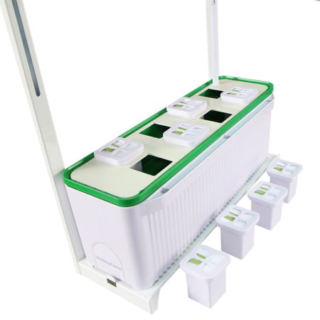 Гидропонная установка HobbyFarm DQ62008, домашний умный смарт сад, 8 ячеек с фитолампой