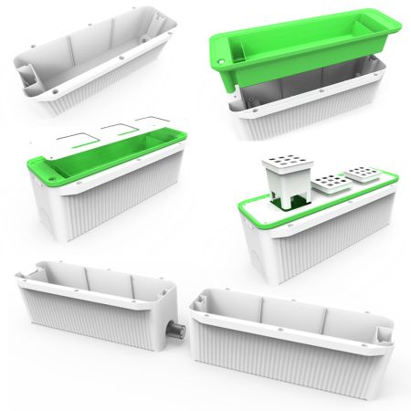 Гидропонная установка HobbyFarm DQ61003, домашний умный смарт сад, 3 ячейки