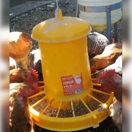 Кормушка бункерная 7 кг пластик с разделительной решеткой