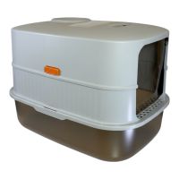 Туалет-домик умный для кошек Petzengo PL-1 60,5х40х39 см с дезодорацией, нержавеющая сталь