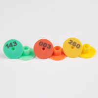 Бирка двойная 30 мм с номером, жёлтая, круглая, 100 шт. для свиней, коз, овец, собак и других животных Бирка двойная 30 мм с номером, жёлтая, круглая, 100 шт. для свиней, коз, овец, собак и других животных