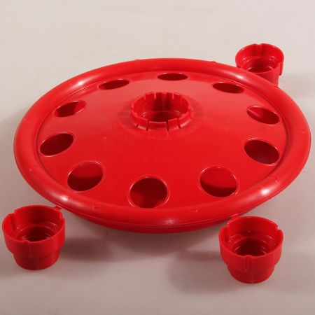 Поилка под бутылку напольная с отверстиями, 10 ячеек, пластик