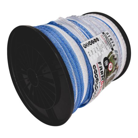 Лента для электропастуха FarmGuard зимняя сине-бело-красная 40 мм / 200 м / 8х0.4 мм SS