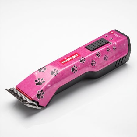 Машинка Heiniger Saphir Pink для стрижки животных, собак, кошек с 2-я аккумуляторами и лезвием #10 1,5 мм "red line"