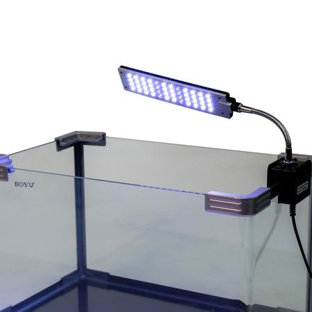 Светильник LED Boyu CL-4L8 с зажимом для аквариума, белый и синий свет