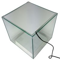 Аквариум Newa Ego LID, EL 30W, 28 л панорамный, LED освещение, белая стеклянная крышка