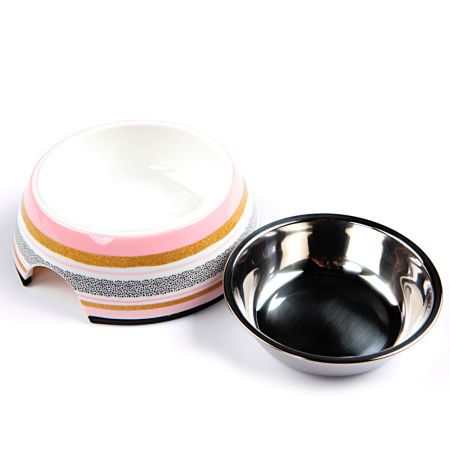 Миска для собак и кошек, 14.5x14.5x5 см, 150 мл, розовое пироженое