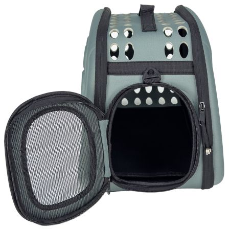 Сумка-переноска с жесткими стенками 46х29х34 см, светло-серый