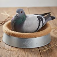 Гнездо для голубей Ø25 см войлочное с оцинкованным основанием