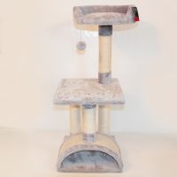 Когтеточка-комплекс 36х36х88 см, светло-серый
