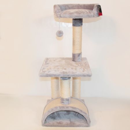 Когтеточка-комплекс 36х36х88 см, светло-серый Когтеточка-комплекс 36х36х88 см, светло-серый