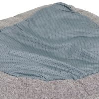 Лежак с бортом 50х43х20 см, меховой, съемная подушка, коричневый