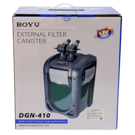 Фильтр внешний Boyu DGN-410 с УФ стерилизацией для аквариума 100-400 л с регулятором канистровый 1610 л/ч