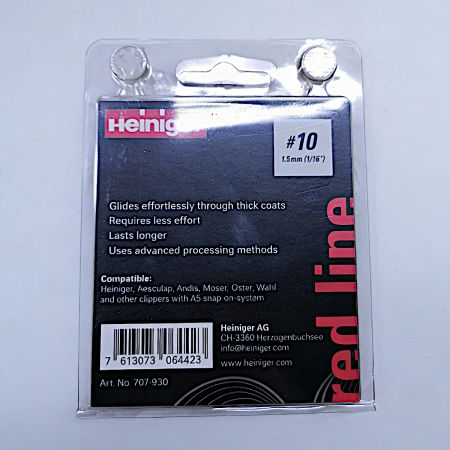 Ножевой блок стандарт А5 Heiniger 10/1.5 мм "red line"