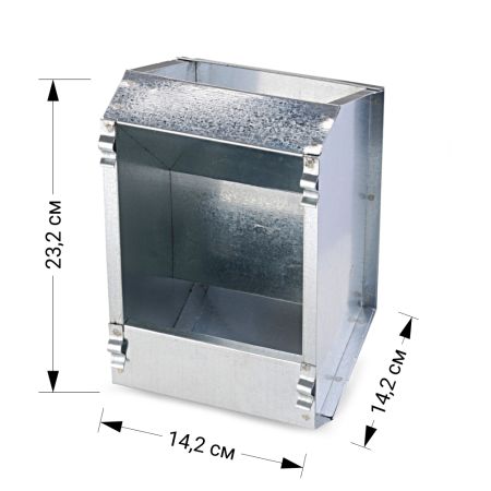 Кормушка бункерная для кроликов 1 секция металл 145 мм без крышки