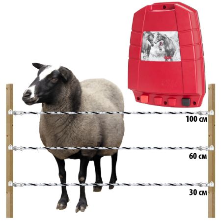 Комплект электропастуха Olli для овец 12В на 1000 м