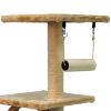 Когтеточка-комплекс 35х35х88 см с цилиндром, бежевый