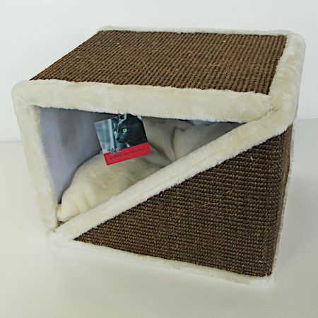 Когтеточка-домик 40х35х30 см, коричневый