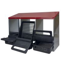 Гнездо для кур несушек 3 секции с яйцесборником