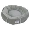 Лежак подушка Pet Choice для собак и кошек, круглый 56х56х15 см, меховой, серый
