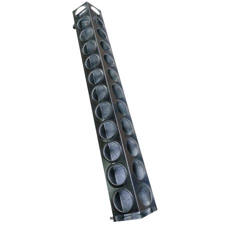 Кормушка лотковая 50 см оцинкованная сталь 24 отверстий для цыплят