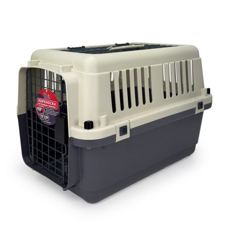 Переноска Safari Range 60х40х40 см для кошек и собак Pet Choice с металлической верхней решеткой