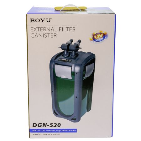 Фильтр внешний Boyu DGN-520 с УФ стерилизацией для аквариума 150-550 л с регулятором канистровый 1610 л/ч