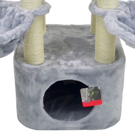 Когтеточка-комплекс 40х40х108 см, серый