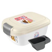 Контейнер Catidea для сухого корма на 5 л (2 - 2,5 кг), совок, кремовый