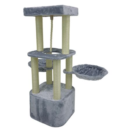 Когтеточка-комплекс 40х40х108 см, серый