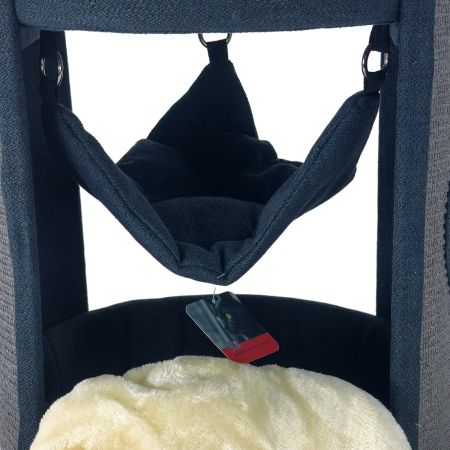 Когтеточка-комплекс 40х40х60 см с гамаком, графит