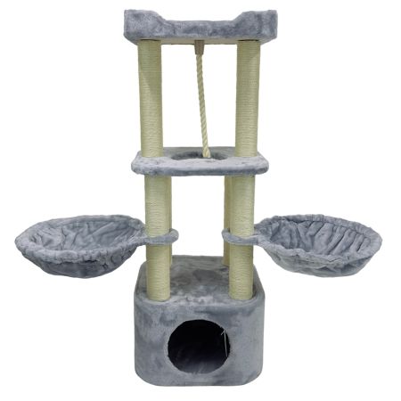 Когтеточка-комплекс 40х40х108 см, серый