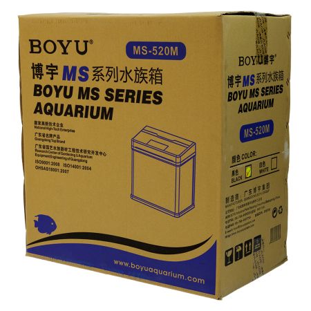 Аквариум Boyu MS-520M 45 л с сенсорным LED светильником и фильтром, черный Аквариум Boyu MS-520M 45 л с сенсорным LED светильником и фильтром, черный