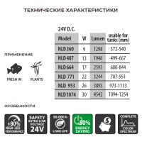 Лампа светодиодная Newa LED Light NLD 953 Daylight 26W дневной свет для аквариума 973-1133 мм