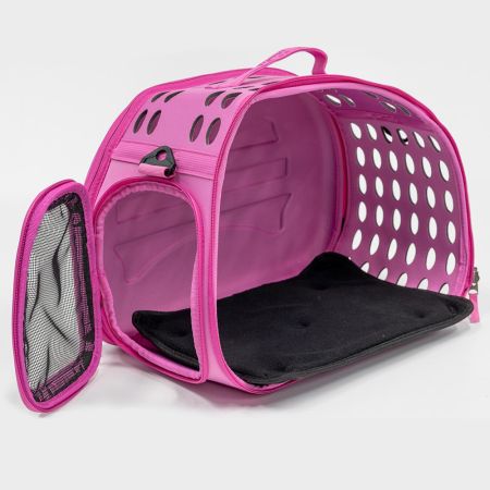 Сумка-переноска с жесткими стенками 46х29х34 см, розовый