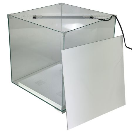 Аквариум Newa Ego LID, EL 50W, 45 л панорамный, LED освещение, белая стеклянная крышка