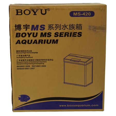Аквариум Boyu MS-420 31 л с LED светильником и фильтром, черный Аквариум Boyu MS-420 31 л с LED светильником и фильтром, черный