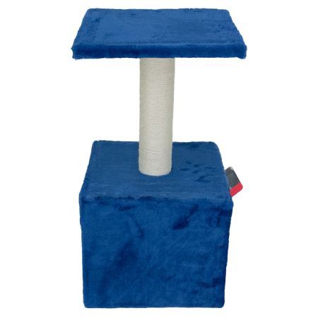 Когтеточка-домик 30х30х57 см, темно-синий