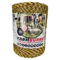 Провод для электропастуха FarmGuard желтый с черным 2,5 мм / 500 м / 6х0,2 мм SS