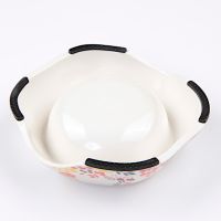 Миска для собак и кошек, 11x16x4.8 см, 180 мл, цветы