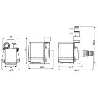 Помпа погружная для аквариума Newa Jet NJ8000 многофункциональная 8000 л/час