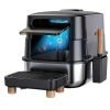 Туалет-домик умный для кошек Petzengo PL-2 60,5х40х39 см с дезодорацией + подставка, нержавеющая сталь