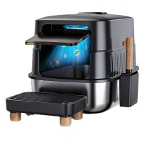 Туалет-домик умный для кошек Petzengo PL-2 60,5х40х39 см с дезодорацией + подставка, нержавеющая сталь