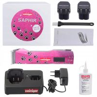 Машинка Heiniger Saphir Pink для стрижки животных, собак, кошек с 2-я аккумуляторами и лезвием #10 1,5 мм
