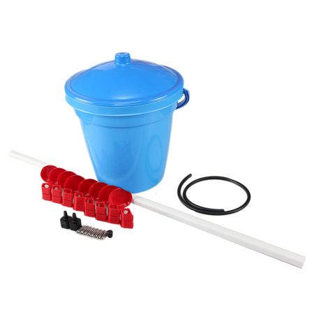 Ниппельная система 8 металлических поилок для кур с емкостью 18 л